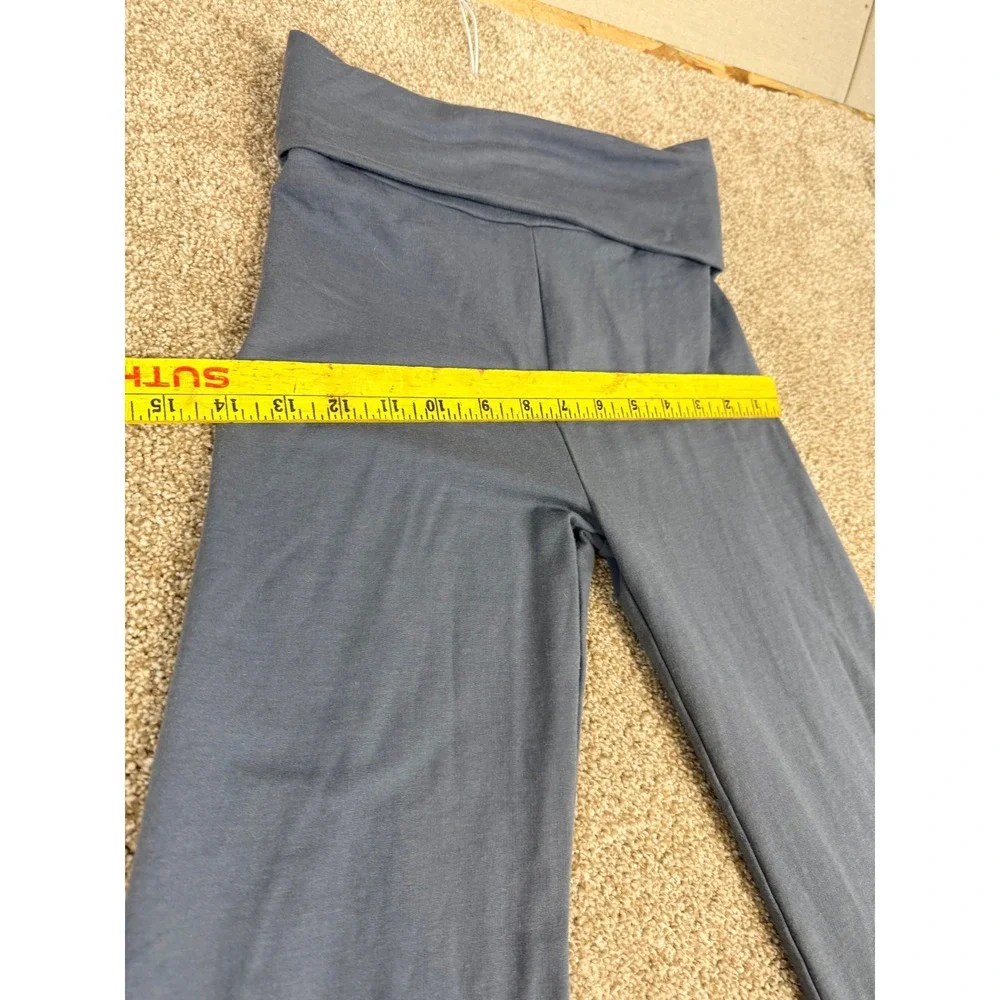 Mills by Millie Bobby Brown Foldover Womens Yoga Pants‎ XS Grey Flare Athleisure